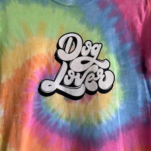 Dog Lover tie dye tee - small